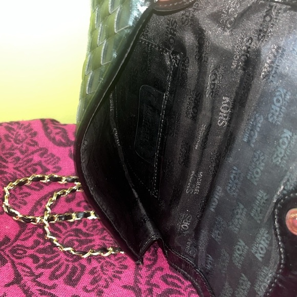 Michael Kors Black Leather Clutch With Chain - Picture 8 of 14